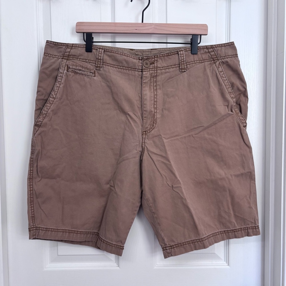 Brown Cotton Chino Shorts | Faded Glory Size 40